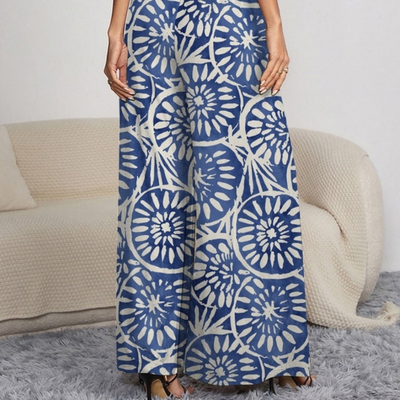 Buttoned Beauty Wide Leg Jumpsuit - Marine - Picture 5 of 5